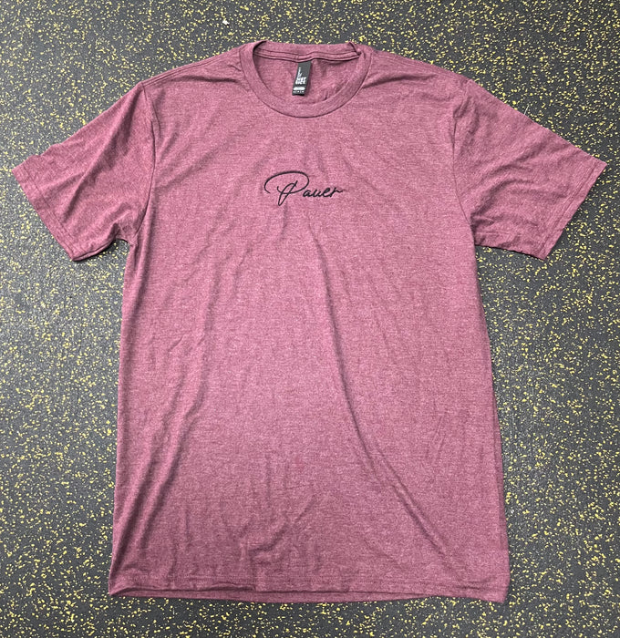 Maroon Script Pauer Tee