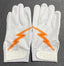 Pauer Bolt White/Orange Batting Gloves