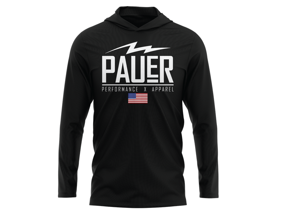 Pauer Classic Logo Blend Wicking Long Sleeve Hoodie
