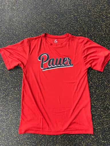 Pauer Red Cursive Shirt