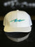 All White with Teal Bolt SnapBack