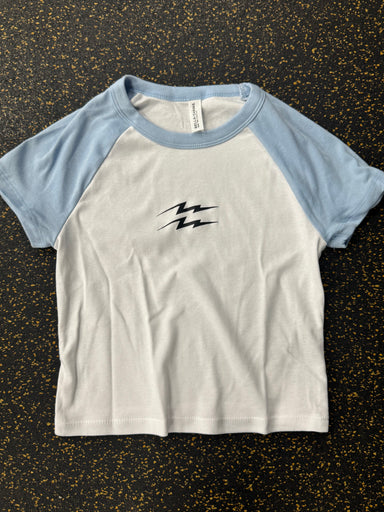 Women’s CropTop Double Bolt Tee - Blue