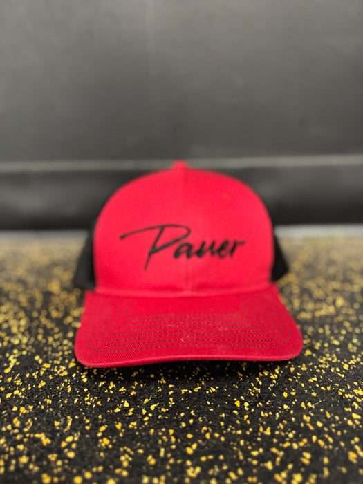 Cursive Pauer Red SnapBack