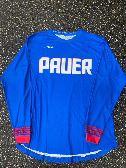 Pauer Youth Center Royal/Red LS Jersey