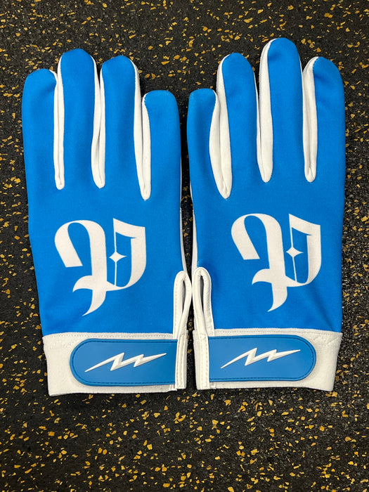 Baby blue batting gloves sales