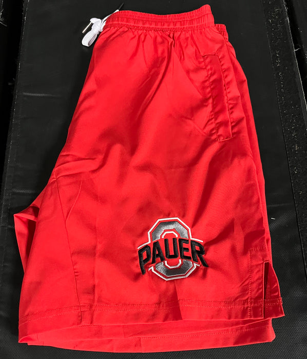 Pauer Ohio Embroidered Microfiber Shorts Red