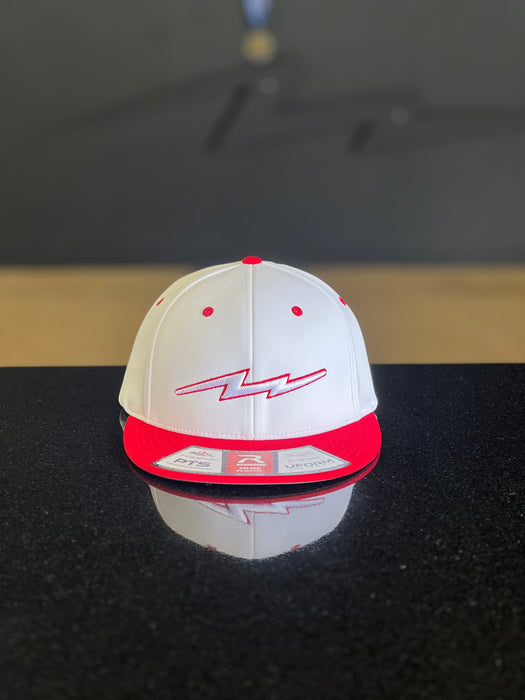 White and Red Bolt Richardson Hat