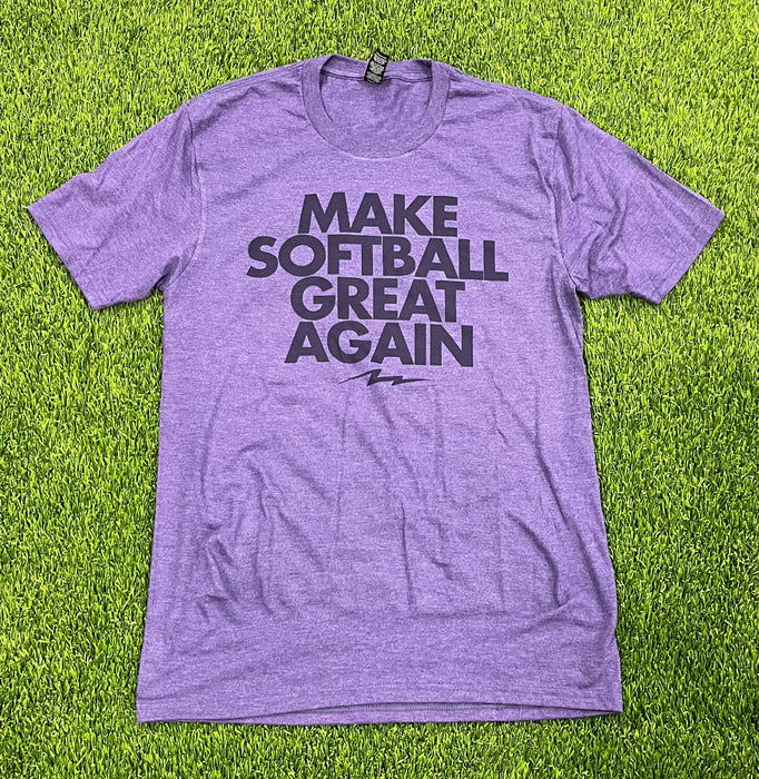 Make Softball Great Again Tee Purple