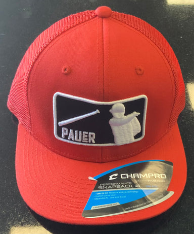 Pauer Bat Flip Champro Snapback Red