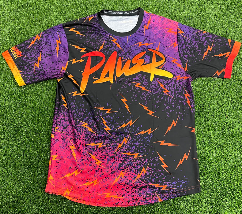 Pauer Graffiti Bolts All Over Black/Purple Jersey — Pauer Sports