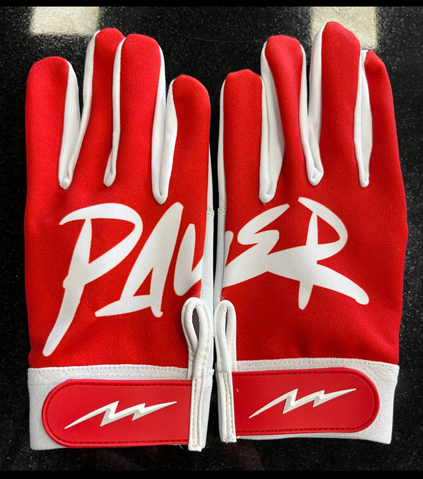 Pauer City Red Batting Gloves