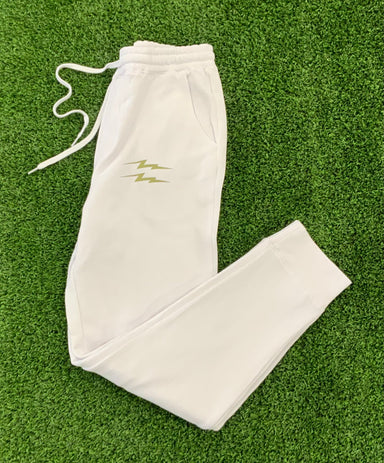 Pauer White Sport Fleece Jogger