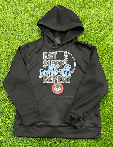 Pauer Eat/Sleep/Softball LS Hooded Sweatshirt