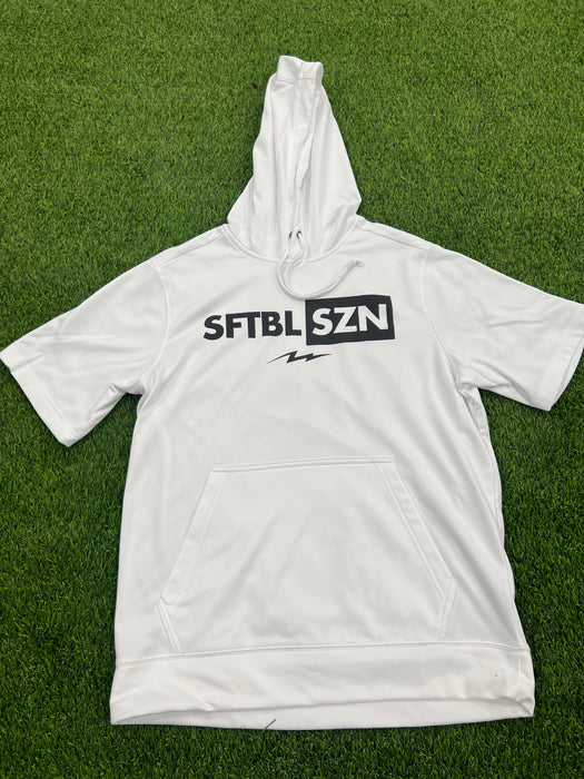 Softball Szn bolt Short sleeve hoodie