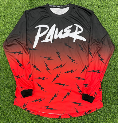 Pauer Graffiti Bolts Red/Black Fade Long Sleeve Shirt