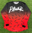 Pauer Graffiti Bolts Red/Black Fade Long Sleeve Shirt