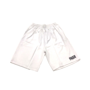 Pauer White Microfiber Shorts