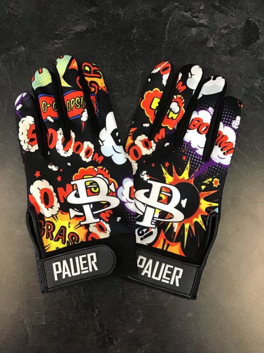 Pauer Sports Boom Black Full Dye Batting Gloves