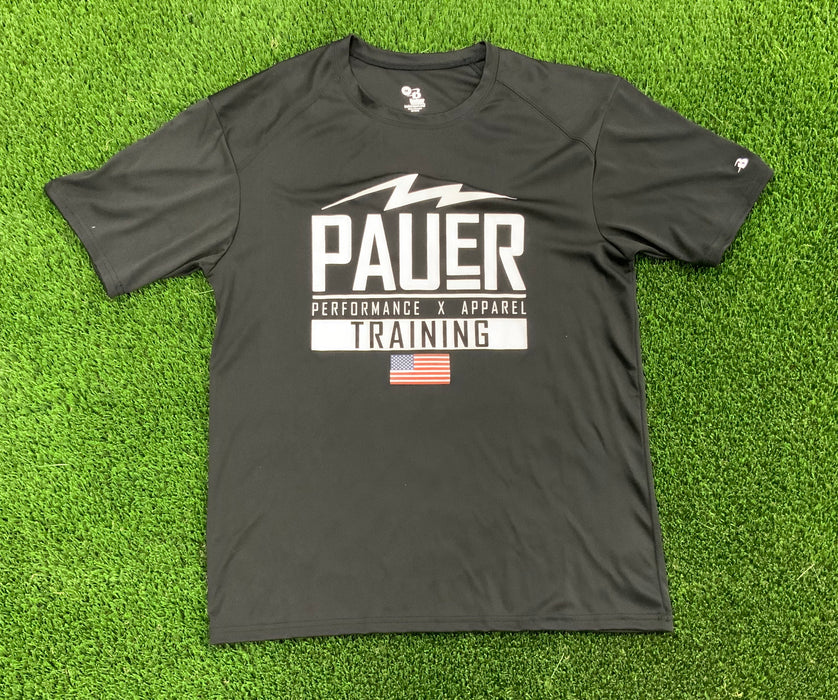 Black Pauer Performance TRAINING Badger Short Sleeve T-Shirt